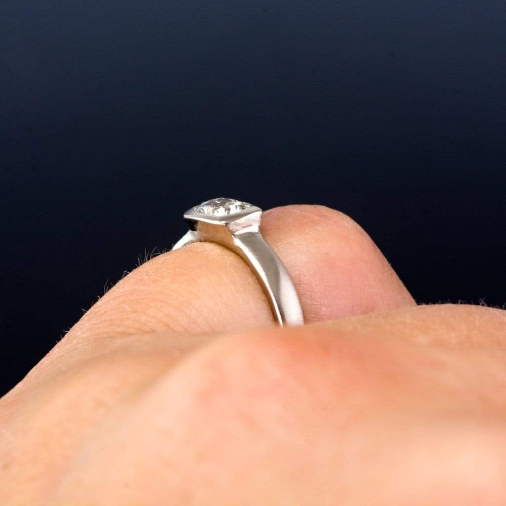 0.21 Carat Low Profile Curved Matching Wedding Ring - TB-BND-0058-WG-B |  Matching wedding rings, Square wedding rings, Wedding rings for women